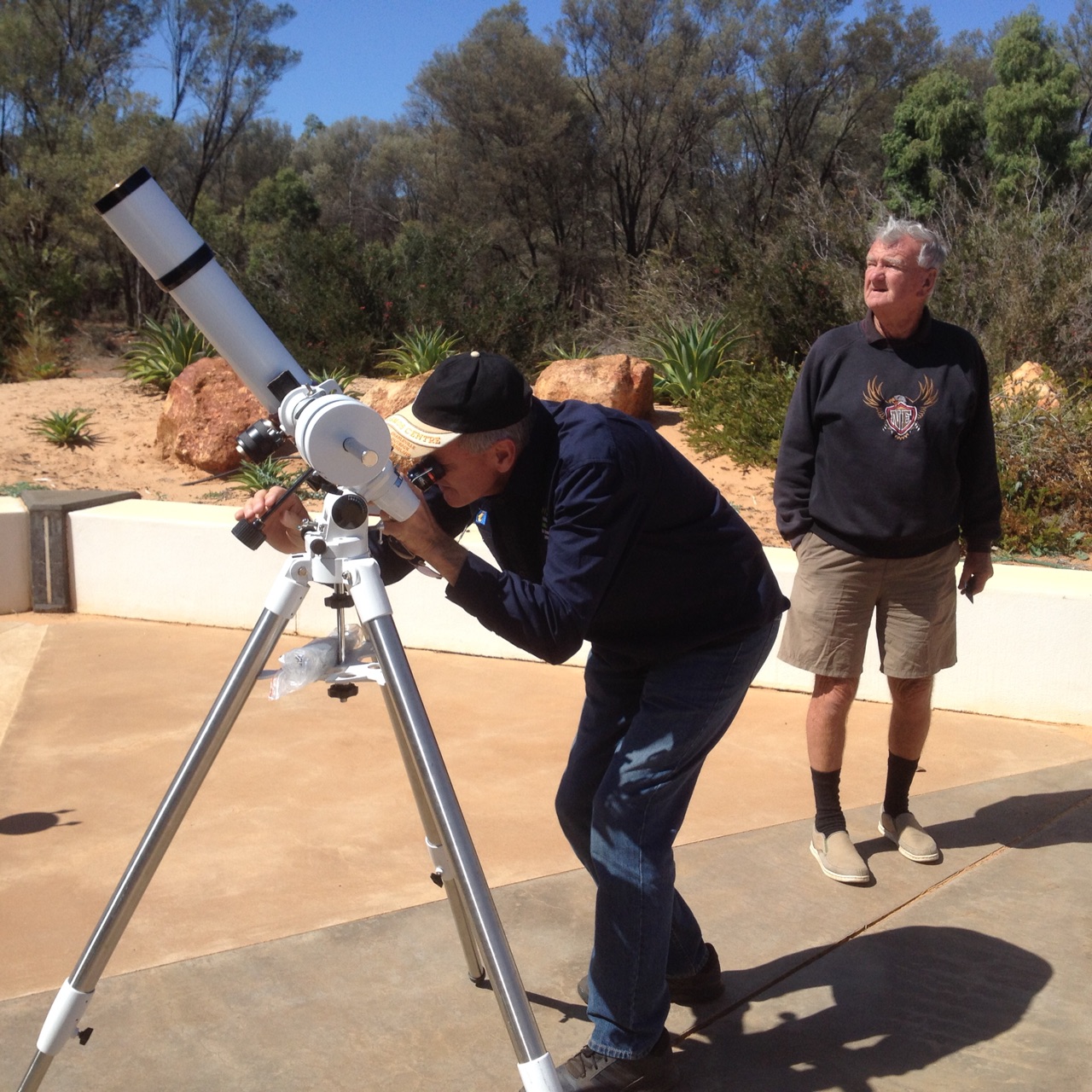 Our guide readjusting the telescope