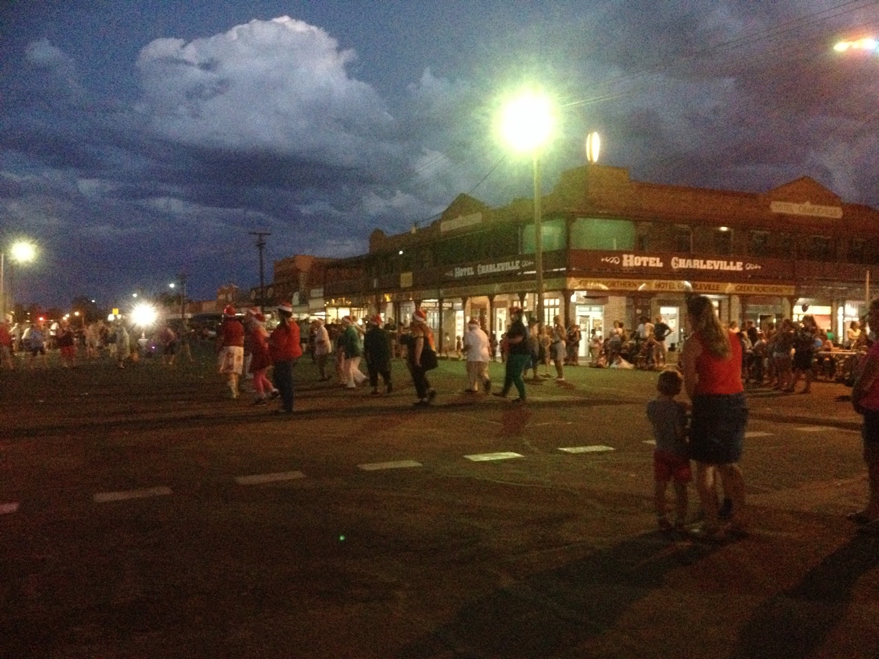 Oldies doing line dancing