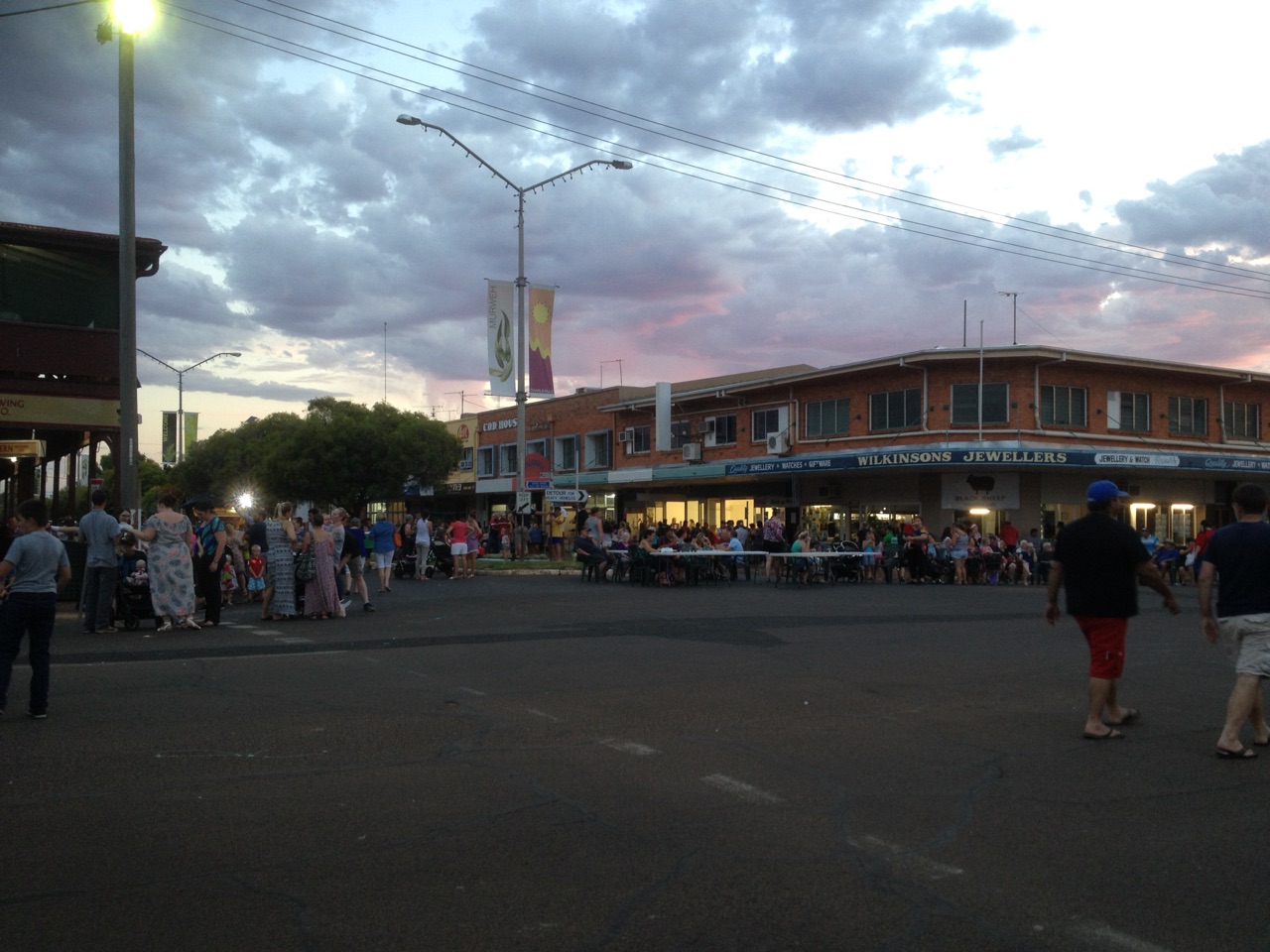 Sunset at the market
