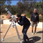 Our guide readjusting the telescope