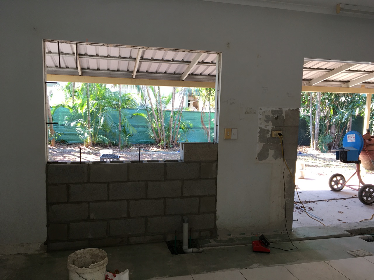 Wall ready for cyclone inspection
