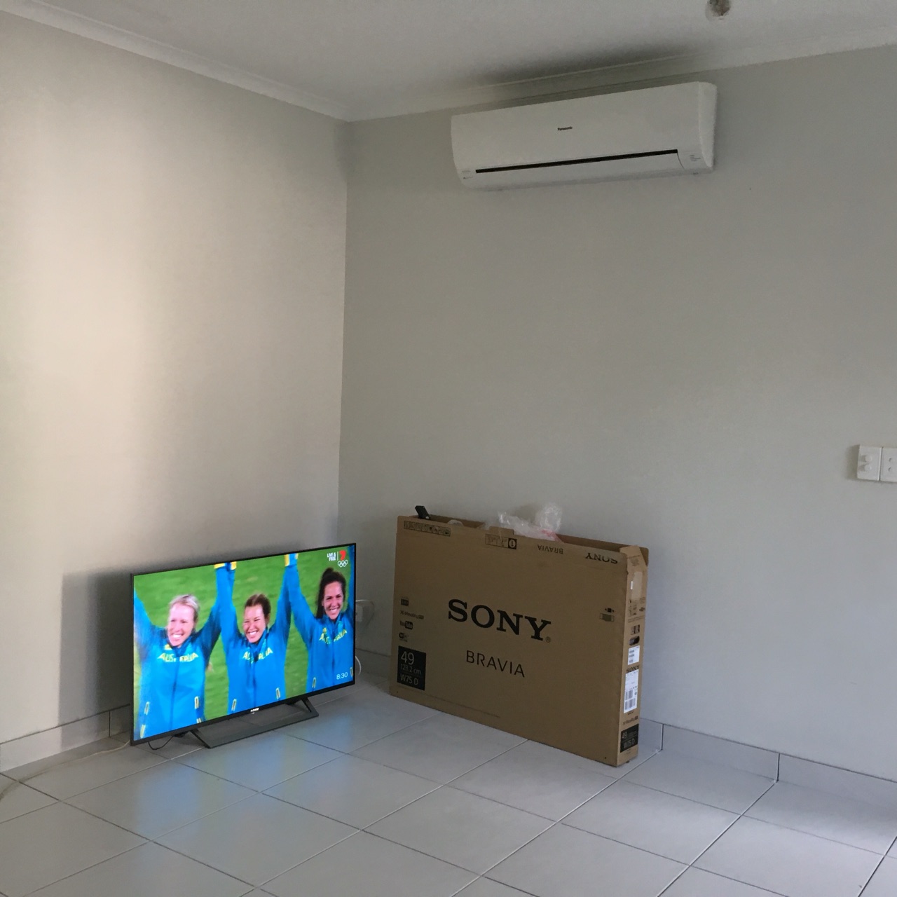 Air-Con Installed and TV Arrived