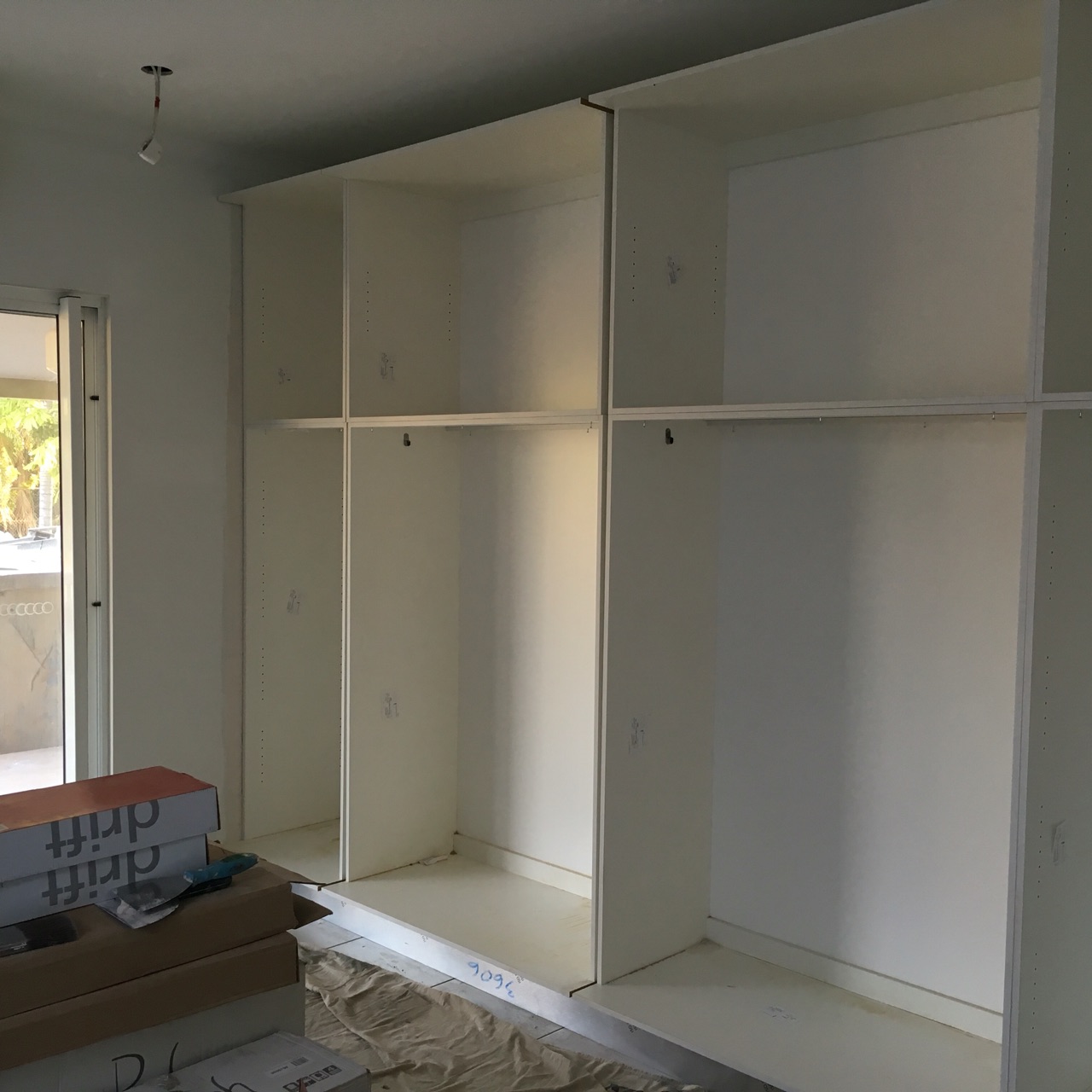Wardrobe Being Set Up