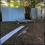 Shed being erected