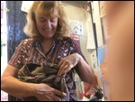 Mandy was left holding the bundle