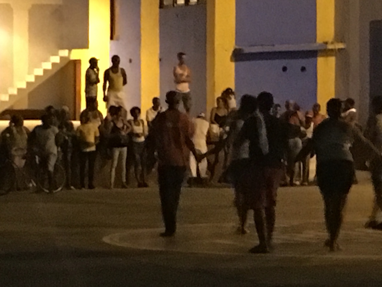 Salsa Dancers in the Town Square