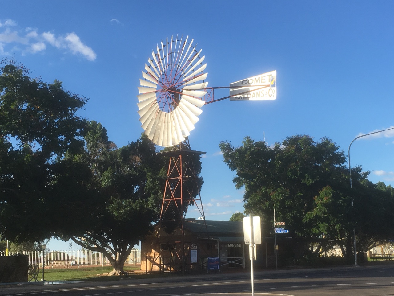 Original town water windmill