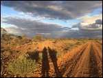 As the sun was setting