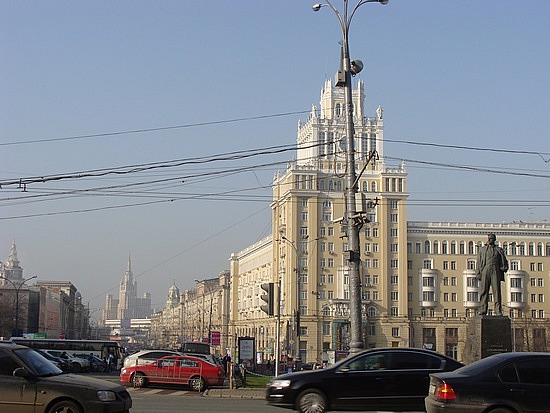 Moscow skyline from our Metro station
