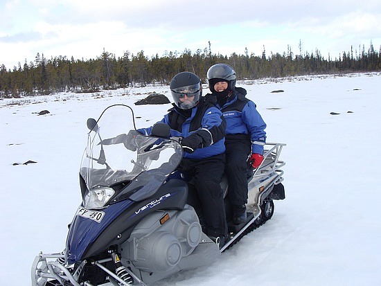 On The Snowmobile