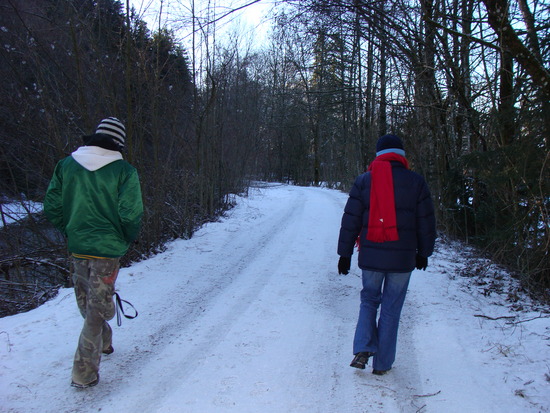Walking in the snow