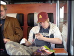 Ashley on the train