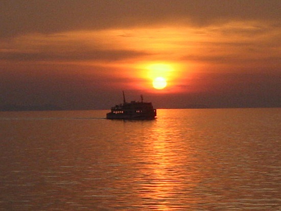 Sunset from the ferry