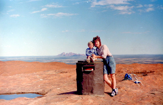 The top of Ayers Rock