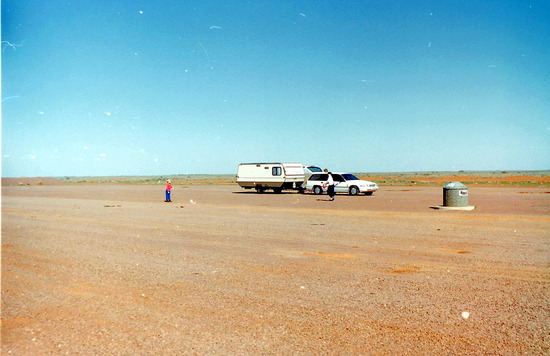 Football at a roadside stop