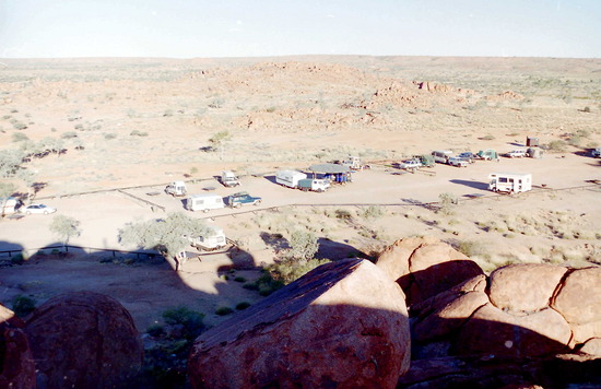 Our campground from the Devils Marbles