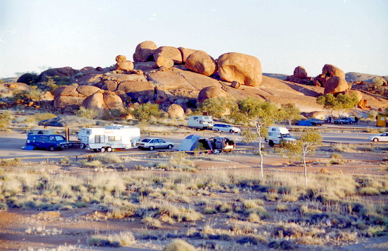 Our campground from the Devils Marbles