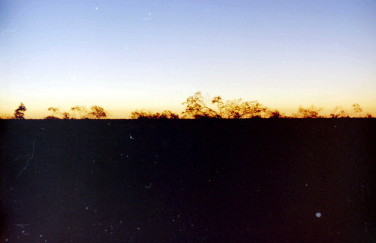 Sunset at the roadstop