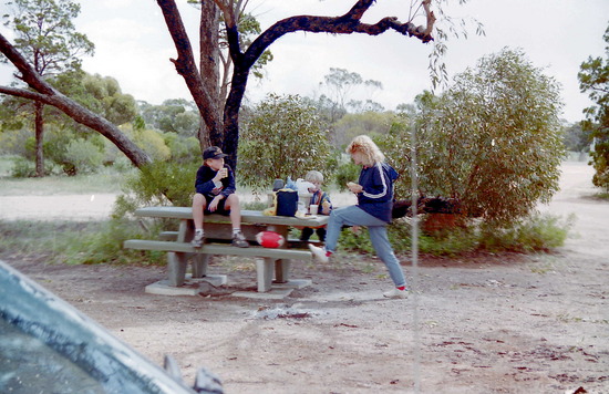 Lunch in the cold at Poochera