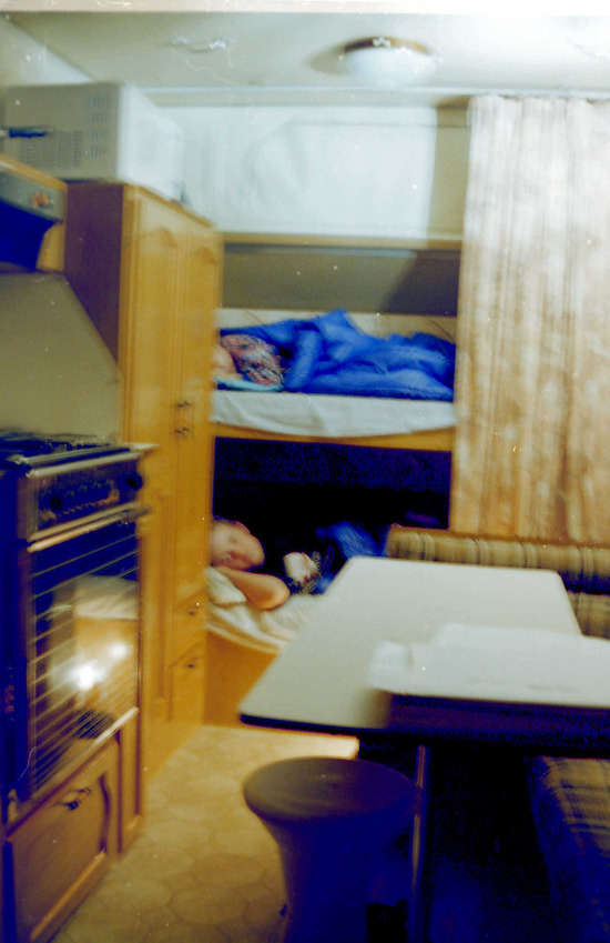 Sleeping in the caravan